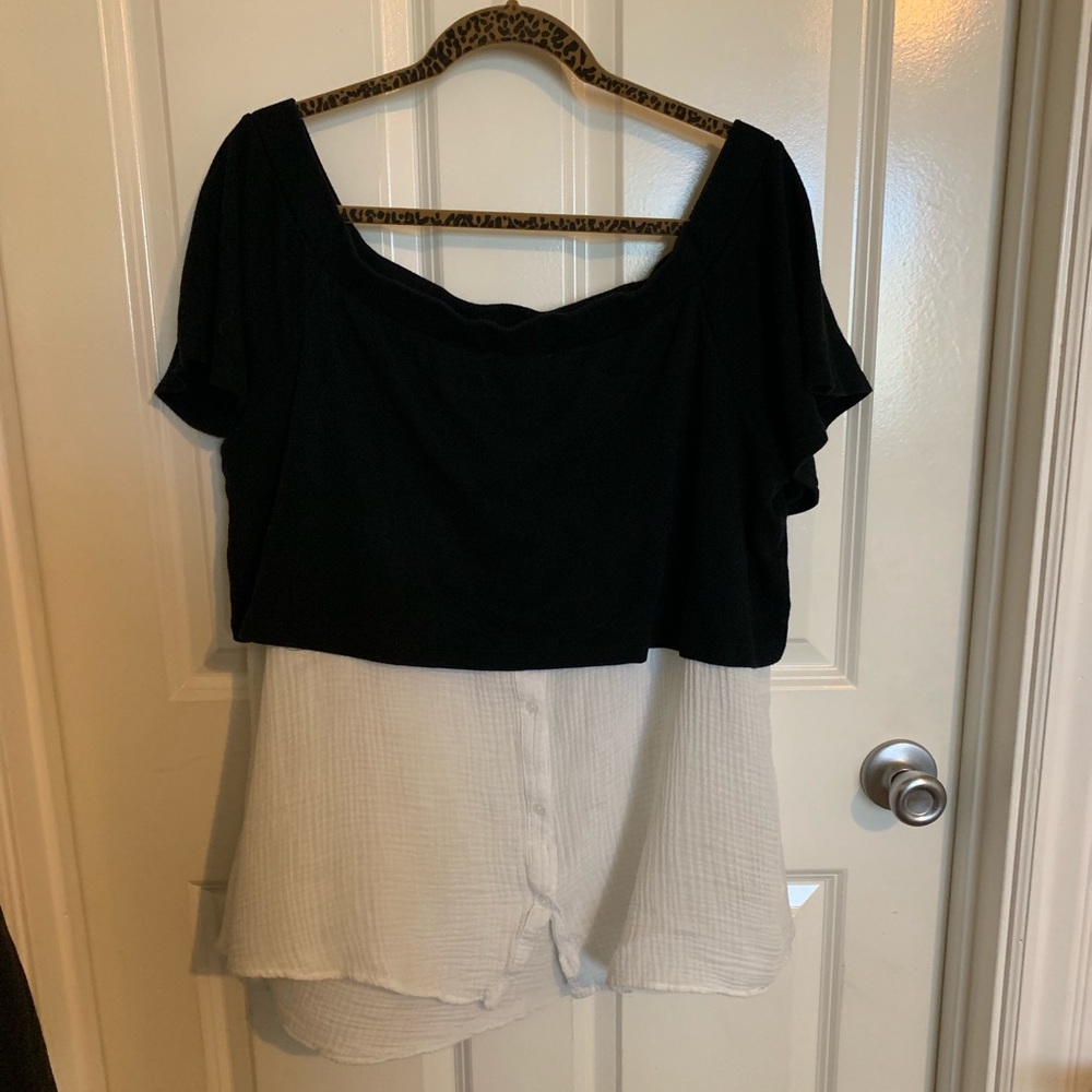 9-h15 stcl XL cotton gauze top